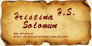 Hristina Solomun vizit kartica